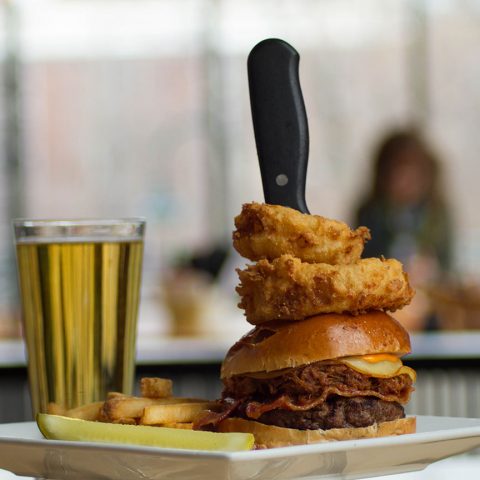 Burger and beer at FireFly - Traverse City, MI